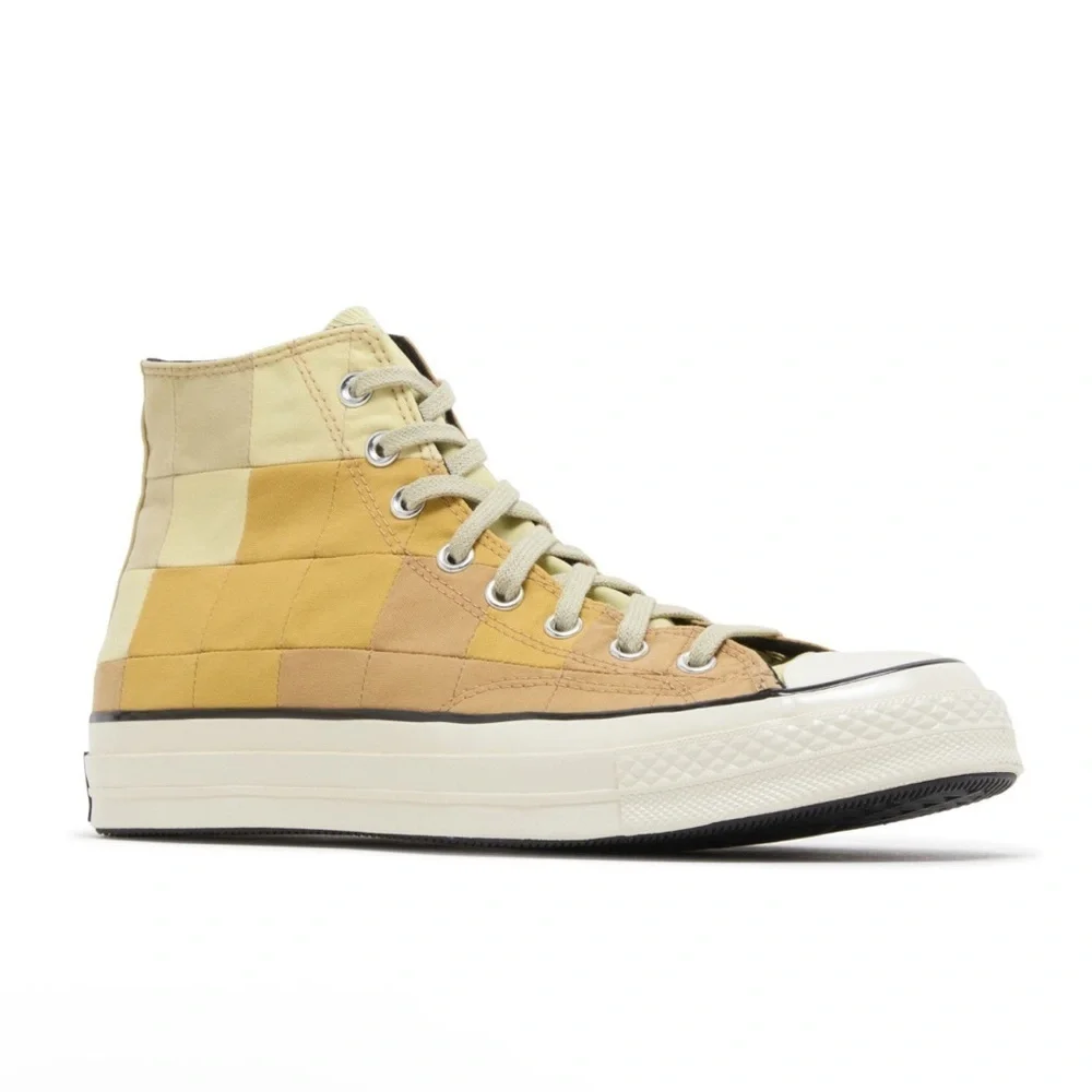Converse Chuck 70 Hi Shoes Patchwork Gravel Egret Black Mens Sz 10 Sneakers - Picture 2 of 6